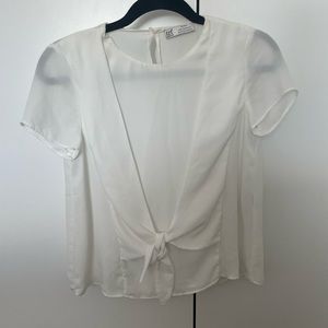 Zara white office shirt
